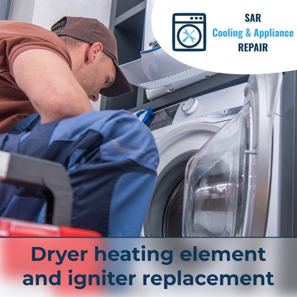 Dryer heating element and igniter replacement Tampa Bay Area
