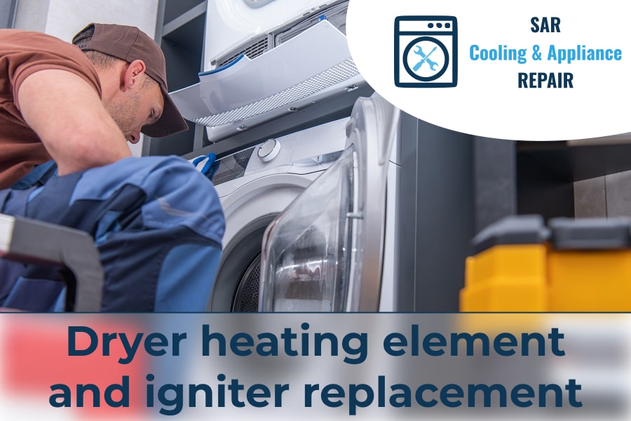 Dryer heating element and igniter replacement