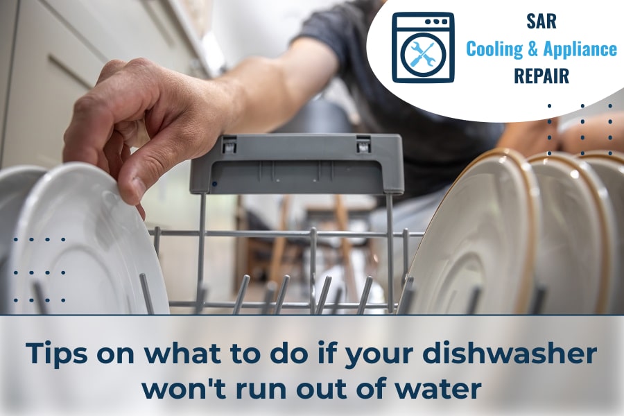 Tips on what to do if your dishwasher won't run out of water