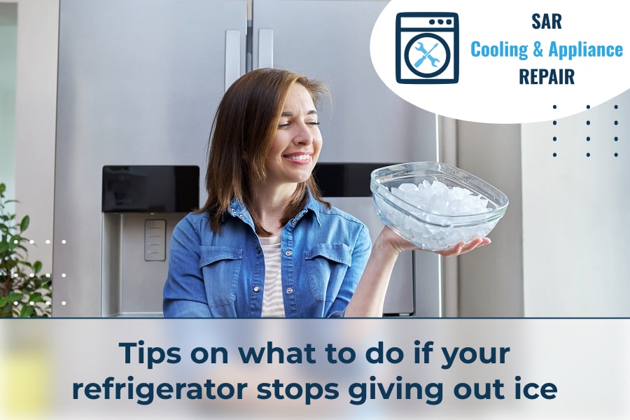 Tips on what to do if your refrigerator stops giving out ice