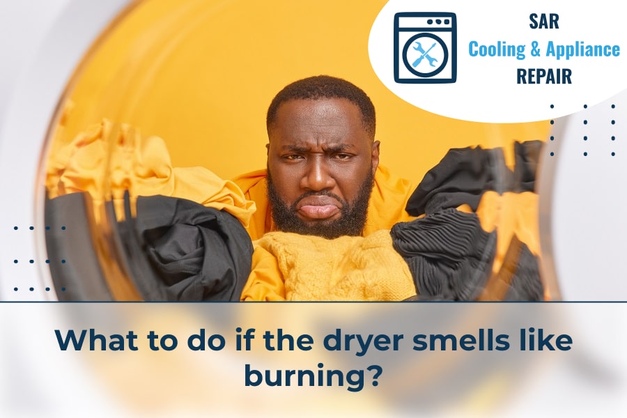 What to do if the dryer smells like burning