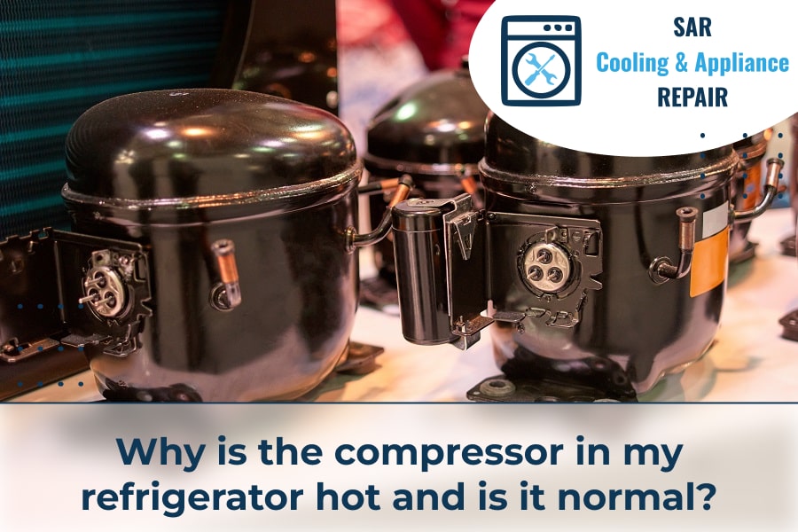 Why is the compressor in my refrigerator hot and is it normal?