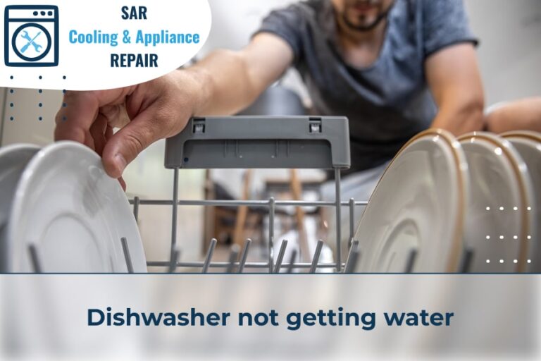 Dishwasher not getting water SAR Cooling & Appliance Repair