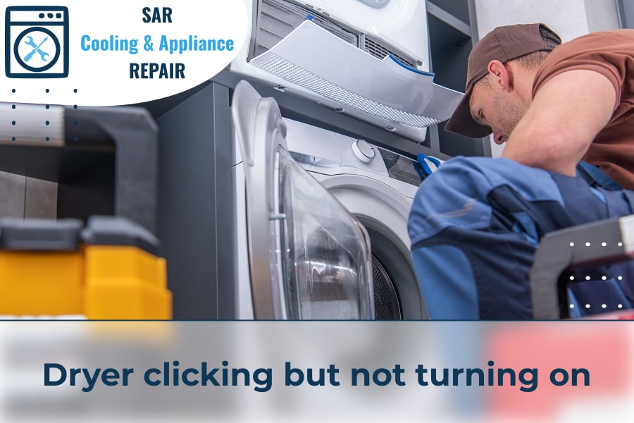 Dryer clicking but not turning on