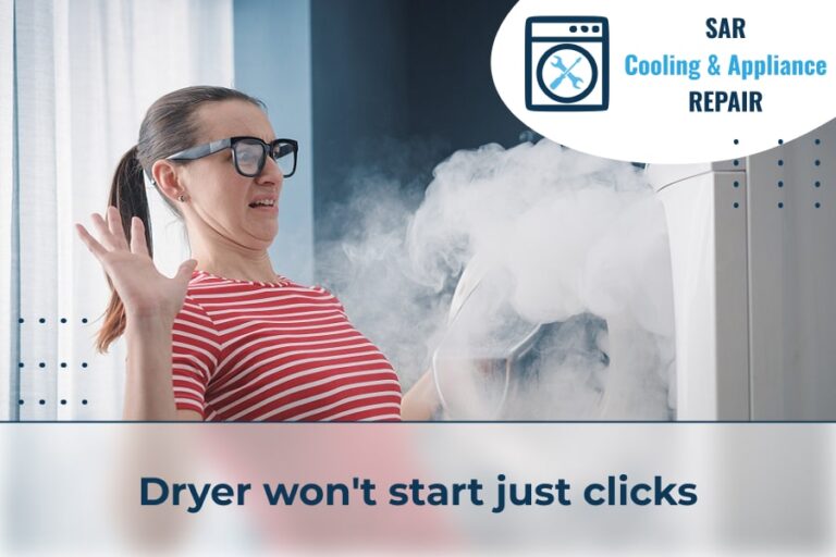 Dryer clicks but won’t start SAR Cooling & Appliance Repair