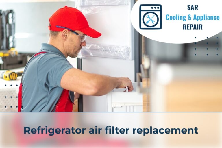 Refrigerator air filter replacement SAR Cooling & Appliance Repair