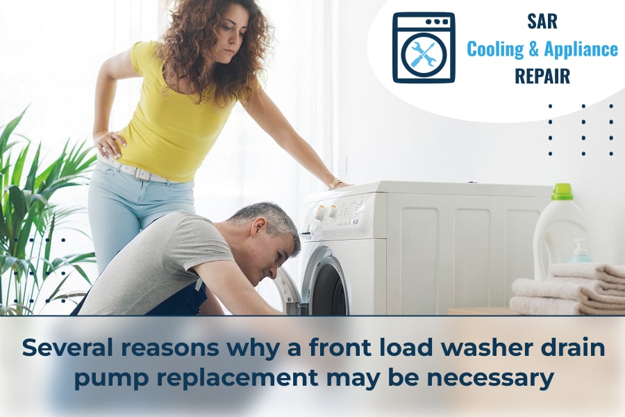 Several reasons why a front load washer drain pump replacement may be necessary