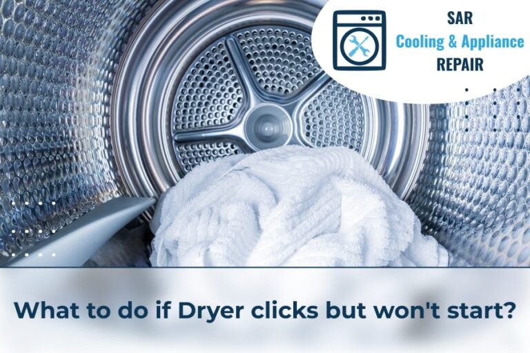 Dryer clicks but won’t start SAR Cooling & Appliance Repair