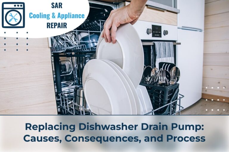 Replacing dishwasher drain pump Causes and Process
