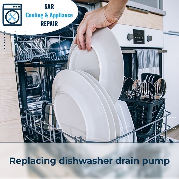 Replacing dishwasher drain pump