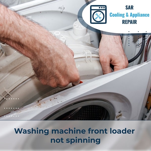 Washing machine front loader not spinning